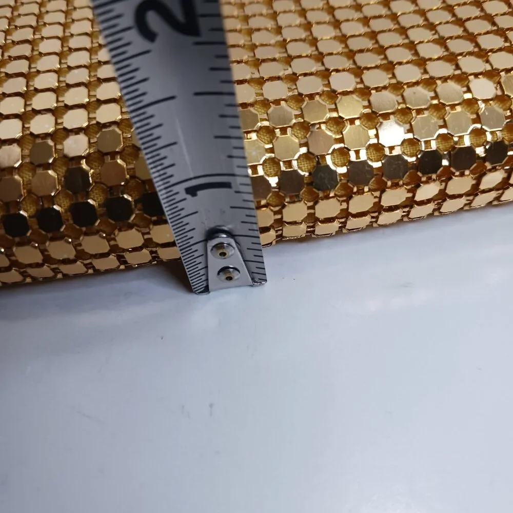 Vintage Glam Gold Mesh Clutch